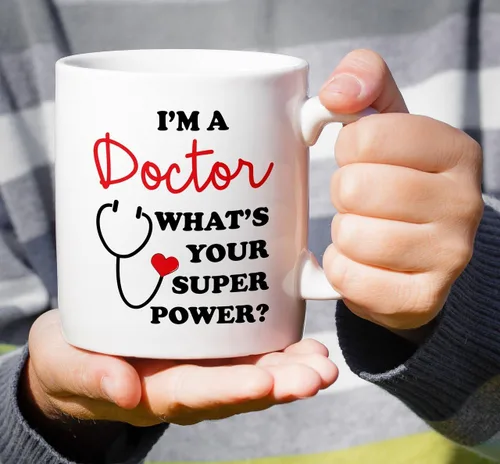 Miniatura 4 de Retreez Taza divertida - I'm a Doctor What's Your Super Power? Tazas de café de cerámica de 11 onzas – Divertido, sarcasmo, sarcástico