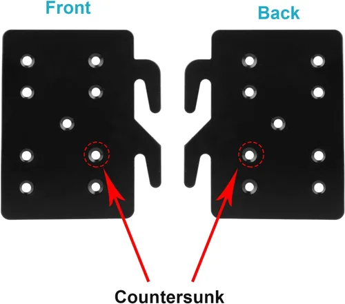 Miniatura 4 de GBGS 4 juegos de accesorios para marco de cama, 5 x 4-1/4 pulgadas, 0.079 in de grosor, soportes de repuesto para riel de cama 5" x 4-1/4", 3/32