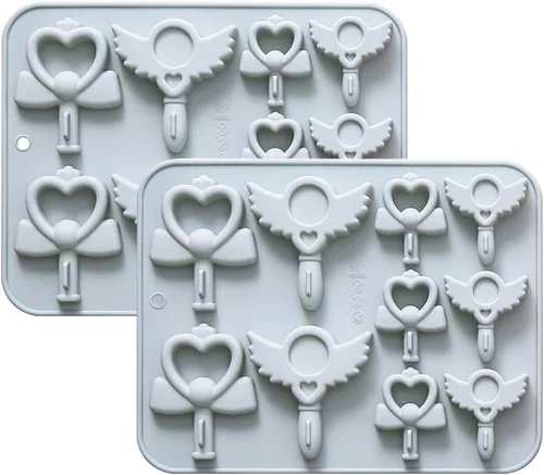 Miniatura 11 de Molde de silicona con forma de animal de 24 cavidades, incluye elefante, hipopótamo, león, oso, antiadherente, moldes para hornear para decoración