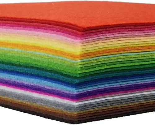 42 hojas de fieltro 4 x 4 pulgadas con colores surtidos y 1 mm de grosor para artesanías y manualidades