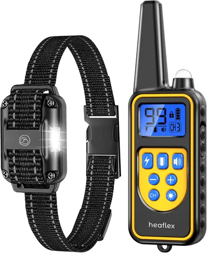 Miniatura 9 de Collar Eléctrico de Entrenamiento para Perros con Control Remoto 500M, E-Shock, Modos de Entrenamiento Seguros, Collares Recargables Impermeables
