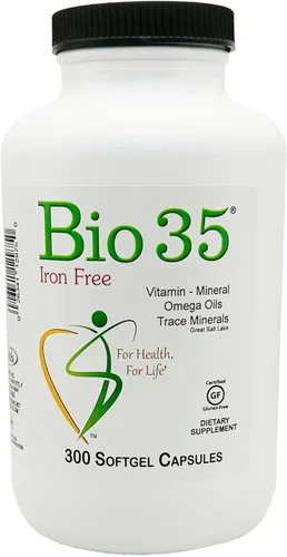 Miniatura 10 de Bio-35 - Multivitamínico diario de hierro sin gluten y soja, para hombres y mujeres, cápsulas blandas de alta potencia con minerales traza, vitamina