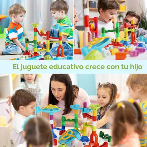 Miniatura 2 de MaxTronic Juguete de carrera de mármol, 110 piezas, kit de laberinto de mármol, juguete educativo STEM de aprendizaje para niños, construcción