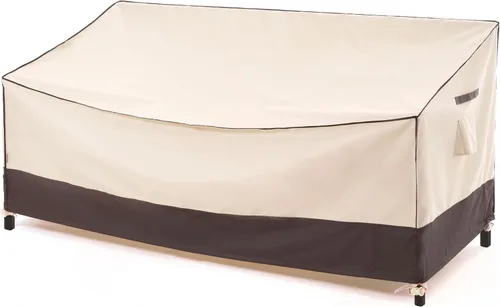 Miniatura 10 de F&J Outdoors Funda para Sofá de Patio de 3 Plazas en Forma de I, Uso Pesado, Impermeable, Resistente a los Rayos UV, Gris, 82" An x 39" Pr x 36" Al