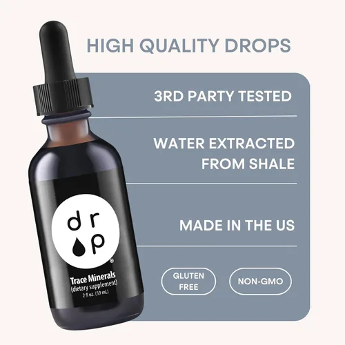 Miniatura 5 de Drop Trace Minerals con ácido fúlvico, gotas minerales iónicas líquidas con electrolitos - Más de 72 minerales, para energía, hidratación y salud