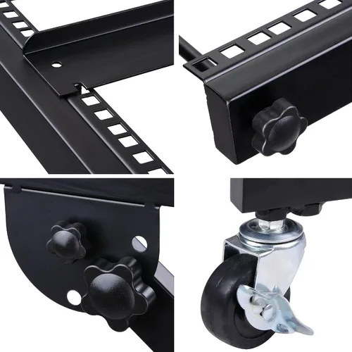 Miniatura 8 de AW, soporte ajustable con ruedas para mezcladora de DJ, equipo de música de estudio, para fiestas, 9U