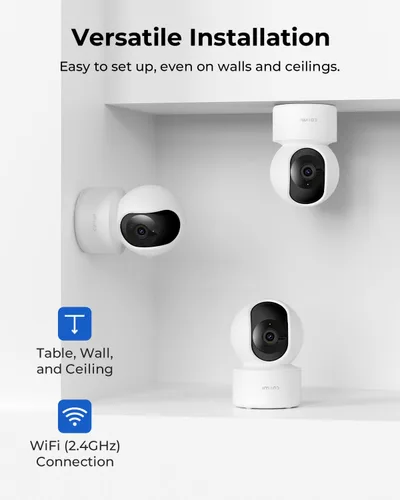 Miniatura 7 de IMILAB C21 Paquete de 2 Cámaras de Seguridad de 2.5K para Interiores, Cámara de Habitación con Vista de 360°, Cámara para Mascotas con Aplicación