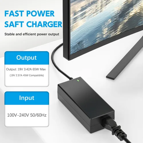 Miniatura 2 de Cable de alimentación de 19 V 65 W para monitor Asus VS248H-P VG248QE VX238H MX279H ROG PG278Q - Reemplazo del cargador adaptador de CA LJO-EEIH
