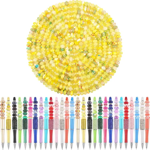 Miniatura 38 de ZYEHXED 60 Piezas Cuentas Negras de Agujero Grande, Cuentas Grandes de Artesanía Europea, Cuenta de Lampwork Murano de Agujero Grande, Cuenta