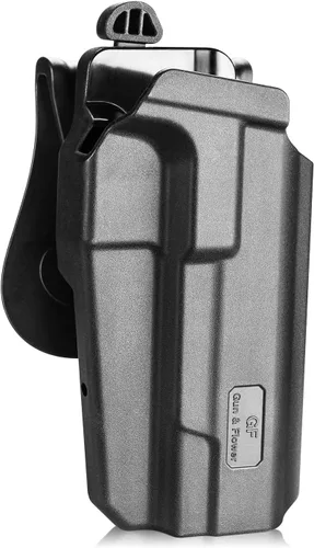 Miniatura 8 de Funda 1911 para Colt/Kimber/Springfield de 5'' sin riel, OWB Paddle/Molle/Clip Carry, opciones de liberación con el dedo índice y el pulgar, Molle &