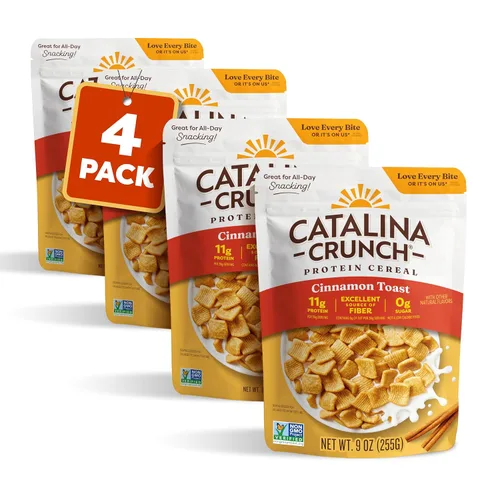 Miniatura 9 de Catalina Crunch Cinnamon Toast - Cereal apto para dietas cetogénicas, bajo en carbohidratos, sin azúcar, gluten ni granos, snacks veganos