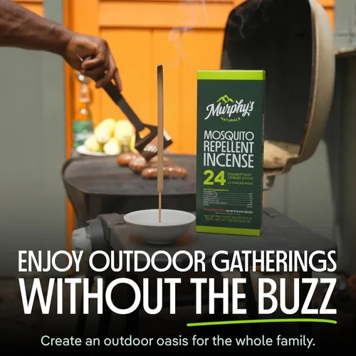 Miniatura 6 de Murphy's Naturals Varillas de incienso repelentes de mosquitos, repelente de insectos con citronela para exteriores, más de 2.5 horas de tiempo