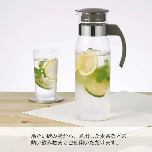 Miniatura 3 de Hario Jarra de agua delgada, 47.3 fl oz, gris