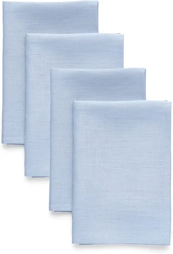 Miniatura 163 de Solino Home Juego de 4 manteles individuales blancos de 100 % lino puro de 14 x 14 pulgadas para invierno, San Valentín, primavera, Pascua, Fete