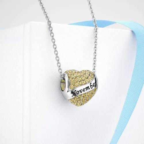 Miniatura 4 de Abalorio Dalaran de plata de ley 925 con forma de corazón, para brazalete, feliz cumpleaños, para mujer