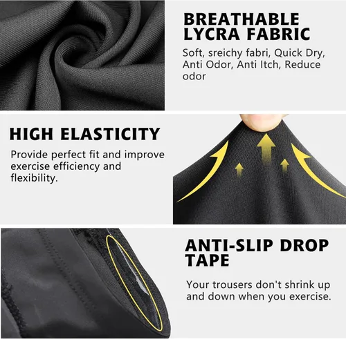 Miniatura 4 de Faja de fútbol juvenil acolchada de compresión corta con almohadillas, pantalones protectores de cadera para niños, para snowboard, béisbol Negro