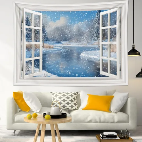 Miniatura 25 de HVEST Tapiz de mariposa para decoración de habitación, mariposas azules de fantasía en cielo estrellado, tapiz para colgar en la pared, tapiz negro