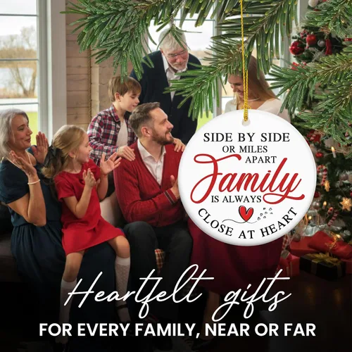 Miniatura 2 de TEEZWONDER Adornos familiares para mujeres y hombres, adornos de Navidad de cerámica 2025 para decoración de árboles, regalos de cumpleaños