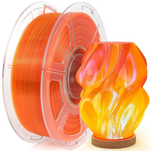 Miniatura 23 de IEMAI Paquete de filamento PETG de 0.069 in, filamento de impresora 3D multicolor translúcido degradado de hasta 23.622 in/s de impresión rápida, 4