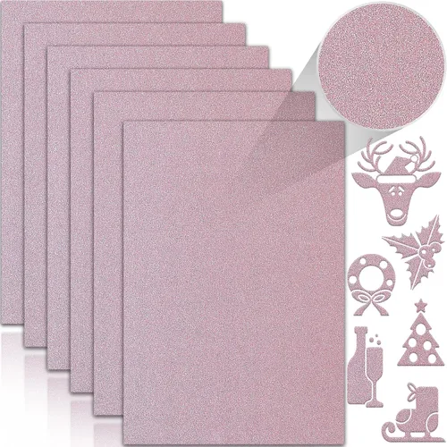 Miniatura 15 de 24 hojas de papel de cartulina con purpurina negra, A4, papel brillante premium para álbumes de recortes, proyectos de bricolaje, decoración