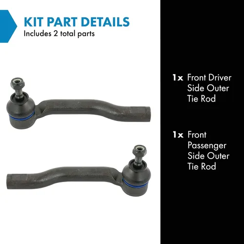 Miniatura 2 de TRQ Juego de 2 barras de acoplamiento para el lado del conductor y del pasajero, compatible con Nissan Versa 2013-2022 2014-2019 Nissan Versa Note