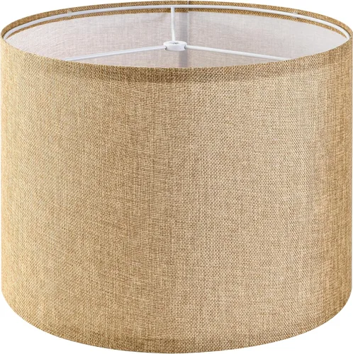 Miniatura 15 de GO&SO Pantallas de Lámpara de Tambor Medianas de Lino Natural de 13" Superior x 13" Inferior x 10" de Alto (Spider) Pantalla Moderna Beige Gris