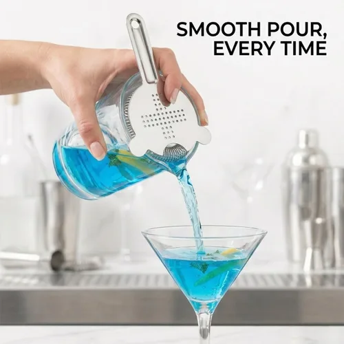 Miniatura 3 de Hawthorne - Colador de cóctel profesional de acero inoxidable 304 de grado alimenticio con resorte de alta densidad, colador ergonómico para bebidas