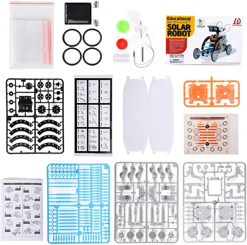 Miniatura 8 de Lucky Doug Kits de energía solar, juguetes para niños de 8 a 13 años, kit de robot STEM, regalos para niños de 8, 9, 10, 11, 12, 13 años, juego gris