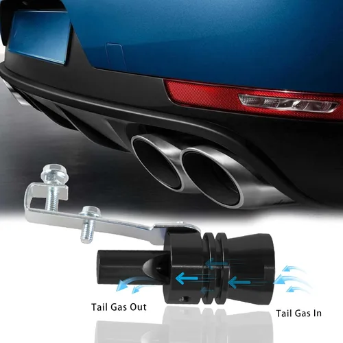 Miniatura 4 de Silenciador universal de tubo de sonido turbo simulador de sonido de tubo de escape potenciador de sonido compatible con camiones, motocicletas