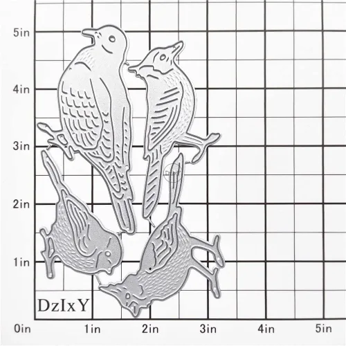 Miniatura 2 de DzIxY Troqueles de corte de metal con pájaro carpintero para kit de fabricación de tarjetas, troquelados, troquelados, plantillas de máquina