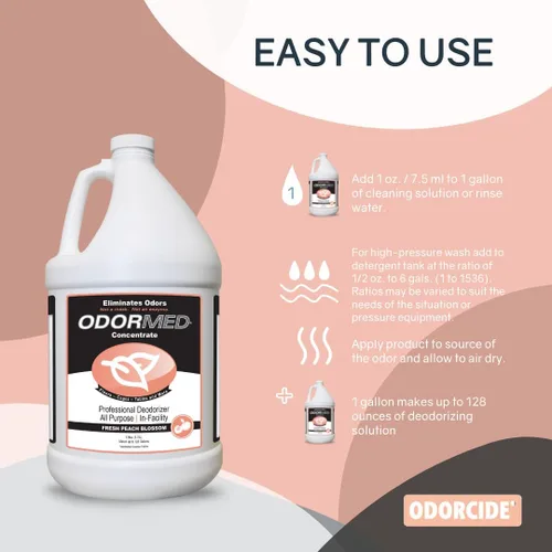 Miniatura 2 de Odorcide Odormed Concentrado eliminador de olores – Eliminador de olores de mascotas para olores fuertes en suelos, paredes, jaulas y más – Multiuso
