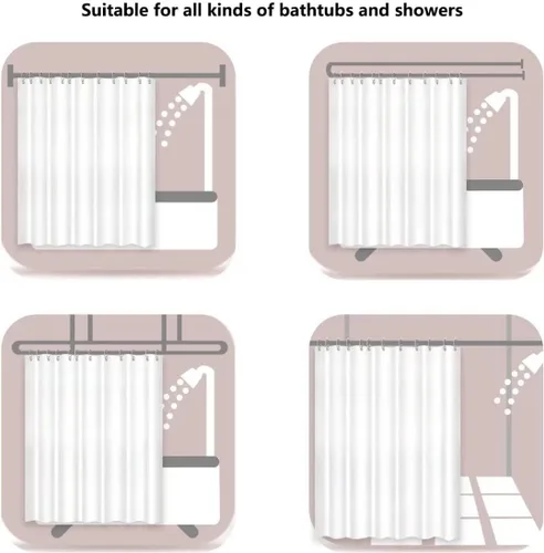 Miniatura 7 de NBVKO Cortina de ducha impermeable de calabaza de Halloween, con alfombras antideslizantes, cubierta para la tapa del inodoro y tapete de baño, set