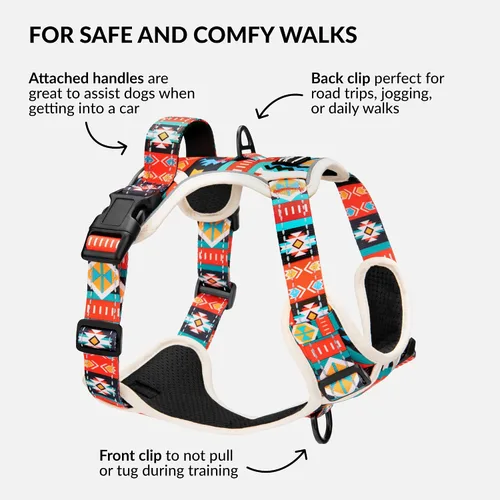 Miniatura 2 de CollarDirect Arnés reflectante sin tirones para perro, con asa y clip frontal, chaleco acolchado suave ajustable para perros pequeños a grandes