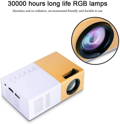 Miniatura 8 de Proyector inteligente, mini proyector LED portátil de 6000 lúmenes, proyector de video de cine en casa de 1080P, adecuado para recreación al aire