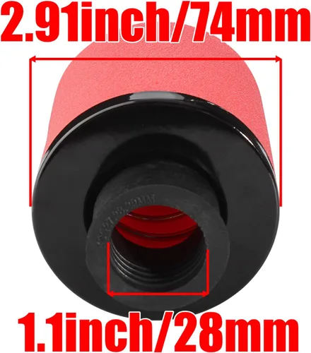 Miniatura 3 de 2 filtros de 1.1 pulgadas y 1.102 in para 50cc - 90cc 110cc 125cc 150cc GY6 Engine ATV Quad Scooter Go Kart Mini Moto Pocket Pit Dirt Super Bike