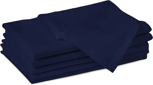 Miniatura 48 de Encasa XO Cocktail Cloth Napkins Set of 12 Pure Cotton Table Napkin Size (9"x9") B Grey Solid Machine Washable