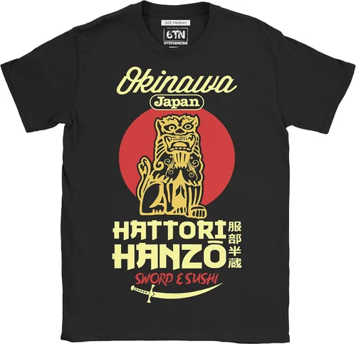 Miniatura 3 de 6TN Men's Hattori Hanzo Sword and Sushi Tshirt (Black,L)