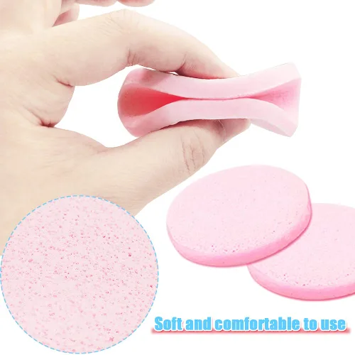 Miniatura 5 de 120 esponjas faciales comprimidas, esponja limpiadora facial, almohadillas de esponja para eliminación de maquillaje, esponja redonda exfoliante