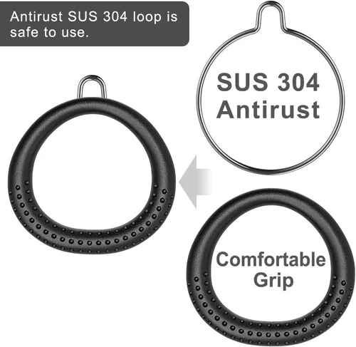 Miniatura 4 de Dolibest 2 Pack of Ninja Gymnastic Rings,Monkey Ring Outdoor Backyard Ninja Accessories Set,Swing Bar Rings Obstacle Course for Training Equipment