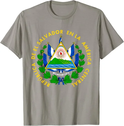 Miniatura 33 de Camiseta con diseño de emblema de la bandera de El Salvador