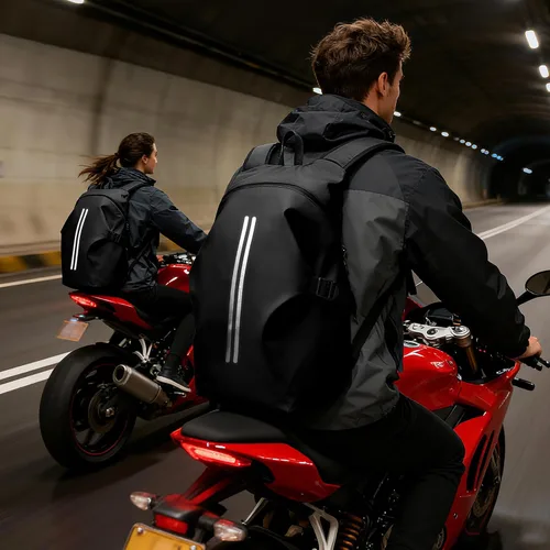Miniatura 2 de Mochila para Casco de Motocicleta, Mochilas Impermeables para Montar para Hombres, Accesorios para Motocicletas, Bolsas de Montar en Moto, Mochilas