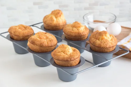 Miniatura 8 de Fox Run Molde Antiadherente para Popovers, Molde para Pudín Yorkshire de 6 Tazas, Gris