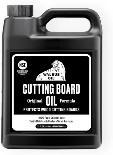 WALRUS OIL - Aceite para tabla de cortar aceite y madera para bloque de carnicero, jarra de 32 onzas, apto para alimentos