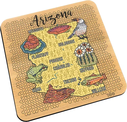 Miniatura 43 de Torched Mind Bending - Rompecabezas impreso en color con mapa del orgullo estatal (Texas) Rompecabezas duro para adultos 100 piezas Formas