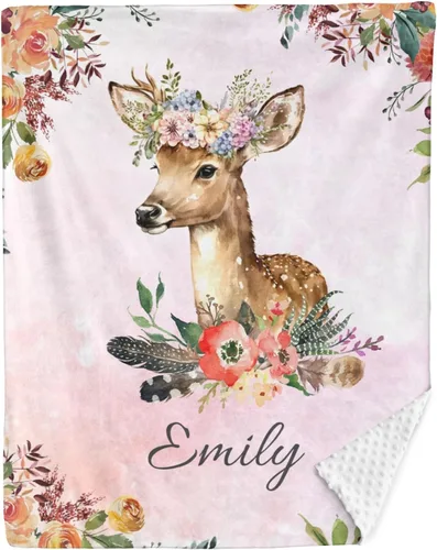 Miniatura 18 de Mantas de bebé personalizadas para niños, manta de felpa suave de doble capa con respaldo de puntos, manta personalizada de oso minky, manta de bebé