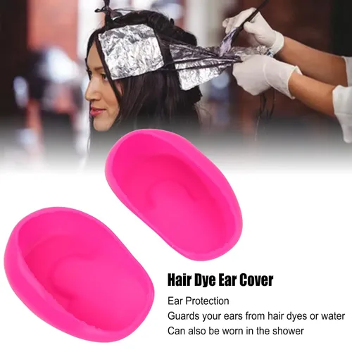 Miniatura 3 de Cubiertas reutilizables para los oídos de tinte para el cabello, 10 unidades de silicona impermeables para teñir el cabello, ducha, baño