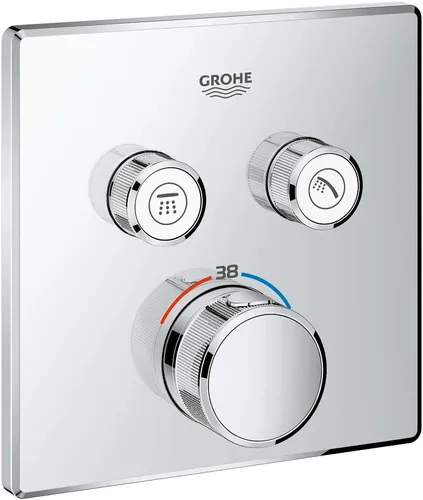 GROHE 29124000 | Termostato Grohtherm SmartControl Oculto | Cuadrado | 2 Válvulas