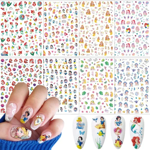 Miniatura 7 de Calcomanías de uñas bonitas, 8 hojas de calcomanías de uñas de dibujos animados kawaii 3D, autoadhesivas, diseño de gato, dijes de uñas acrílicas