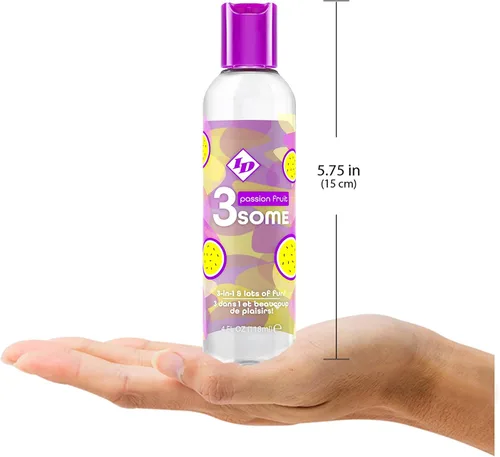 Miniatura 3 de ID Lubricants 3some - Masaje sensual con sabor a maracuyá, delicia oral y diversión cálida para el placer de las parejas, lubricante de masaje