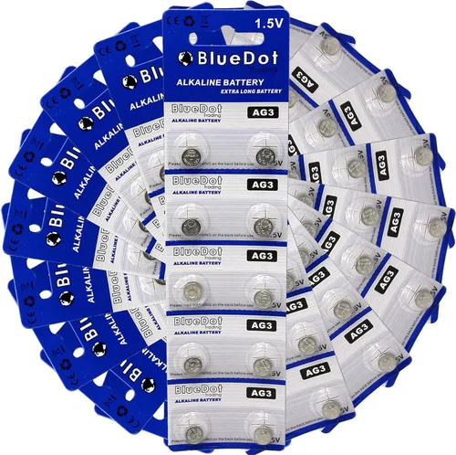 Miniatura 4 de BlueDot Trading AG3 LR41 SR41 392 196 Pila de moneda de botón alcalino 1.55v Batería para relojes, calculadoras, juguetes, otros productos